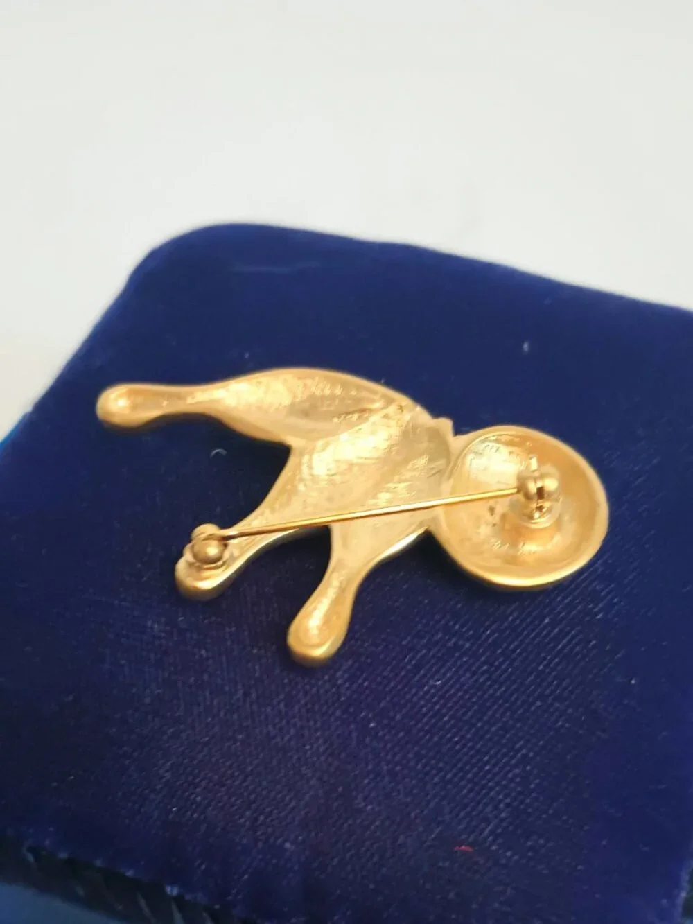 Vintage Bowling Pins & Ball Brooch Gold Tone Pin